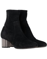 Ferragamo - Suede Catania Ankle Stretch Boot (authentic Pre-loved) - Lyst