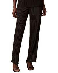 Calvin Klein - Pull On Elastic Straight Leg Plissé Pant - Lyst