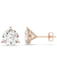 Lab Grown Diamonds - 14K Rose 5.00 Ct. Tw. Lab-Grown Diamond Earrings - Lyst