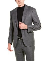 Canali 2pc Wool Suit With Flat Pant - Gray