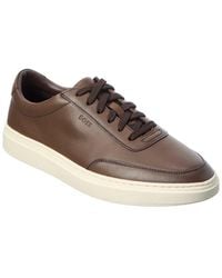 BOSS - Kieran Leather Sneaker - Lyst