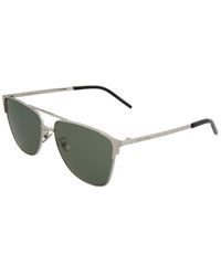 Saint Laurent - Sl 280 004 Sunglasses Silver Size 59 - Free Rx Lenses - Lyst