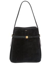 TOTEME - Belted Suede Bucket Bag - Lyst