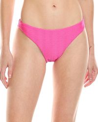 MILLY - Margot Textured Chevron Bikini Bottom - Lyst