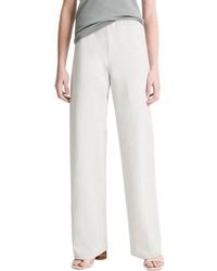 Vince - Linen-Blend High Waist Cotton Bias Pant - Lyst