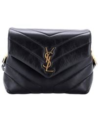 Saint Laurent - Matelasse Chevron Leather Loulou Shoulder Bag Toy (Authentic Pre-Loved) - Lyst