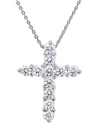Diana M. Jewels - Fine Jewelry 18k 1.00 Ct. Tw. Diamond Cross Necklace - Lyst