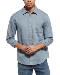 Vince - Linen-Blend Button-Down Shirt - Lyst