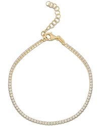 Sphera Milano - 18k Over Silver Cz Bracelet - Lyst