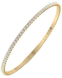 Forever Creations Signature - Forever Creations 14k 3.00 Ct. Tw. Lab Grown Diamond Flexible Bangle Bracelet - Lyst