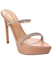 Gianvito Rossi - Cannes 85 Leather Platform Sandal - Lyst