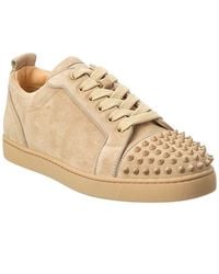 Christian Louboutin - Louis Junior Spikes Orlato Suede Sneaker - Lyst
