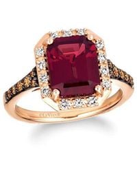 Le Vian - 14K Rose 3.71 Ct. Tw. Diamond & Garnet Cocktail Ring - Lyst