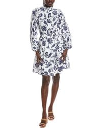 1.STATE - Smocked Neck Mini Dress - Lyst
