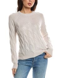Forte - Wandering Cable Crewneck Cashmere Sweater - Lyst