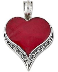 Samuel B. - Silver Coral Heart Pendant - Lyst