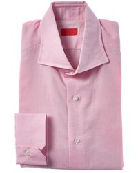 Isaia - Mix Linen-Blend Dress Shirt - Lyst