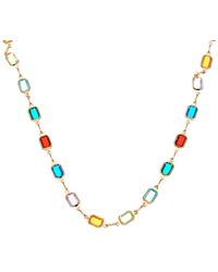 Juvell - 18K Plated Topaz Necklace - Lyst