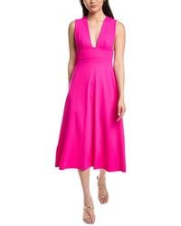 Susana Monaco - Low Neck Tank Flared Midi Dress - Lyst