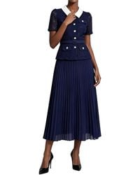 Linda Charm - Short Sleeve Midi Dress - Lyst