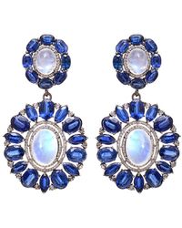 Arthur Marder Fine Jewelry - Silver 2.25 Ct. Tw. Diamond & Gemstone Earrings - Lyst