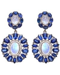 Arthur Marder Fine Jewelry - Silver 2.25 Ct. Tw. Diamond & Gemstone Earrings - Lyst