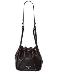 Prada - Darling Mini Leather Bucket Bag - Lyst