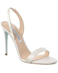 Aquazzura - So Nude 105 Satin Slingback Sandal - Lyst