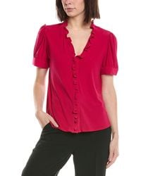 Cece - Ruffle Trim Blouse - Lyst
