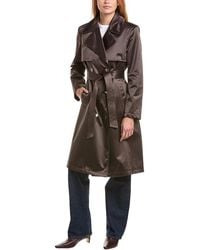 Via Spiga - Double-Breasted Trench Coat - Lyst