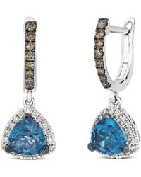 Le Vian - 14K 2.10 Ct. Tw. Diamond & London Topaz Drop Earrings - Lyst