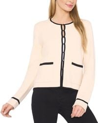 Cece - Patch Pocket Tipping Cardigan - Lyst