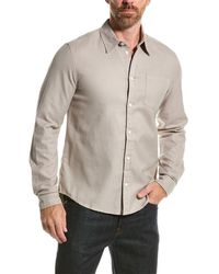 FRAME - One-pocket Brushed Flannel Shirt - Lyst