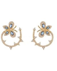 Eye Candy LA - Luxe Collection 18k Plated Cz Butterfly Earrings - Lyst