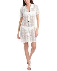 Salty Lemon - Shell Knit Shirtdress - Lyst