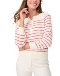 J.McLaughlin - Stripe Charmaine Linen-blend Top - Lyst