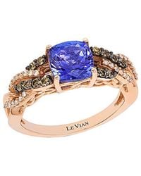 Le Vian - 14k Rose Gold 1.68 Ct. Tw. Diamond & Blueberry Tanzanite Ring - Lyst