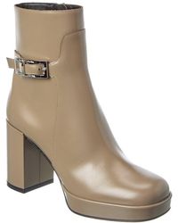 Sergio Rossi - Nora Leather Platform Boot - Lyst