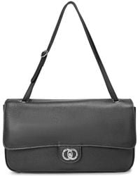 Tiffany & Fred Paris - Premium Pebbled Leather Turnlock Shoulder Bag - Lyst