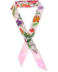 Gucci - Printed Silk Neck Bow - Lyst