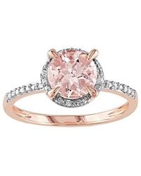 Rina Limor - 10K Rose 1.22 Ct. Tw. Diamond & Morganite Ring - Lyst