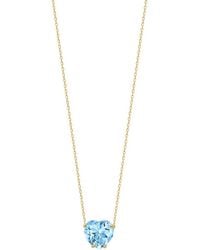 Gabi Rielle - 14k Over Silver Cz Heart Solitaire Necklace - Lyst