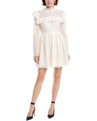 Rebecca Taylor - Chevron Lace Mini Dress - Lyst