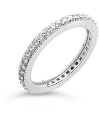 Sterling Forever - Silver Cz Eternity Rings - Lyst