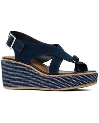 Donald J Pliner - Alanee02 Suede Slingback Wedge Sandal - Lyst