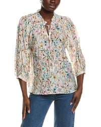 Vince Camuto - Print Peasant Blouse - Lyst