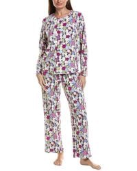 Hue - 2Pc Waffle Fleece Pajama Set - Lyst