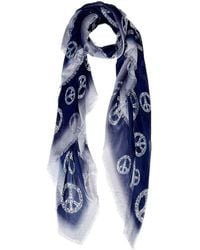 Blue Pacific - Peace Silk-Blend Scarf - Lyst