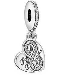 PANDORA - Moments Cz Charm - Lyst