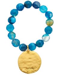 Kenneth Jay Lane - Plated Agate Beaded Bracelet - Lyst